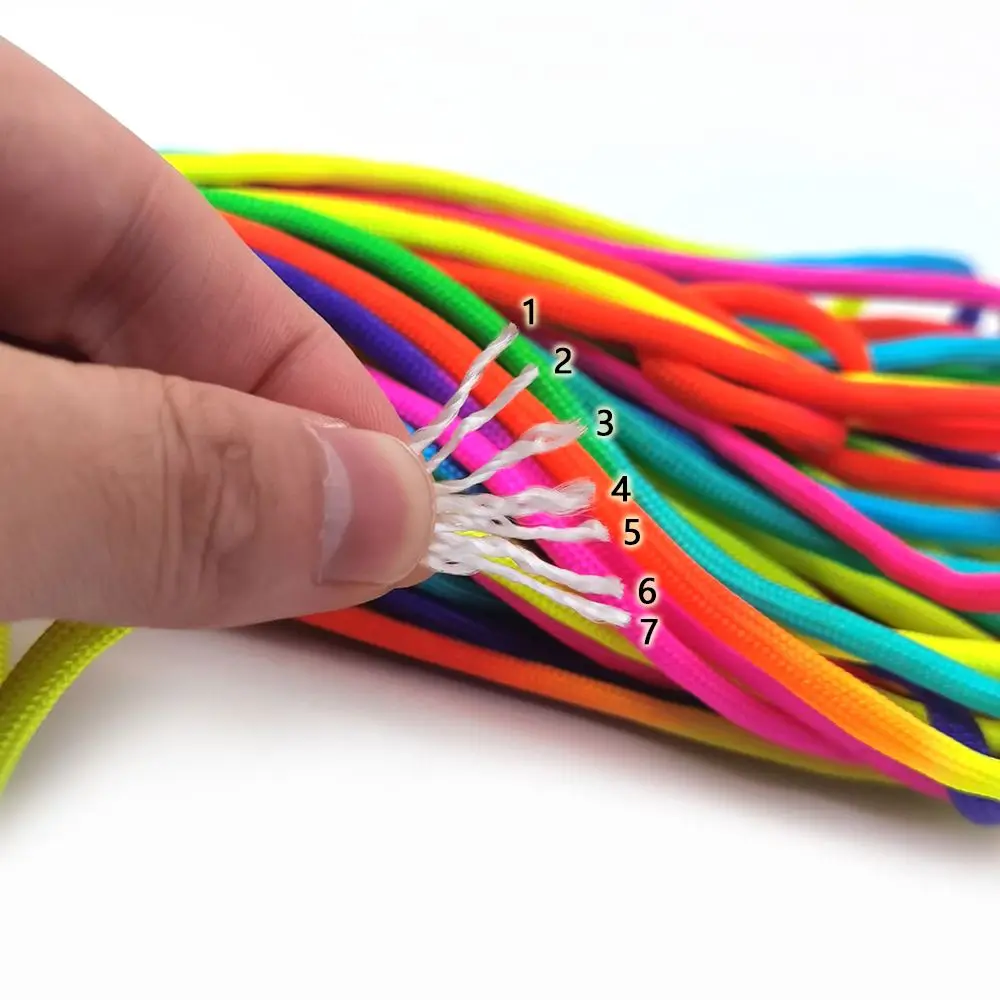 

Paracord Paracord Bracelet Rainbow Colors Cord Rope Parachute Lanyard Rainbow Paracord Rope DIY Survival Bracelet