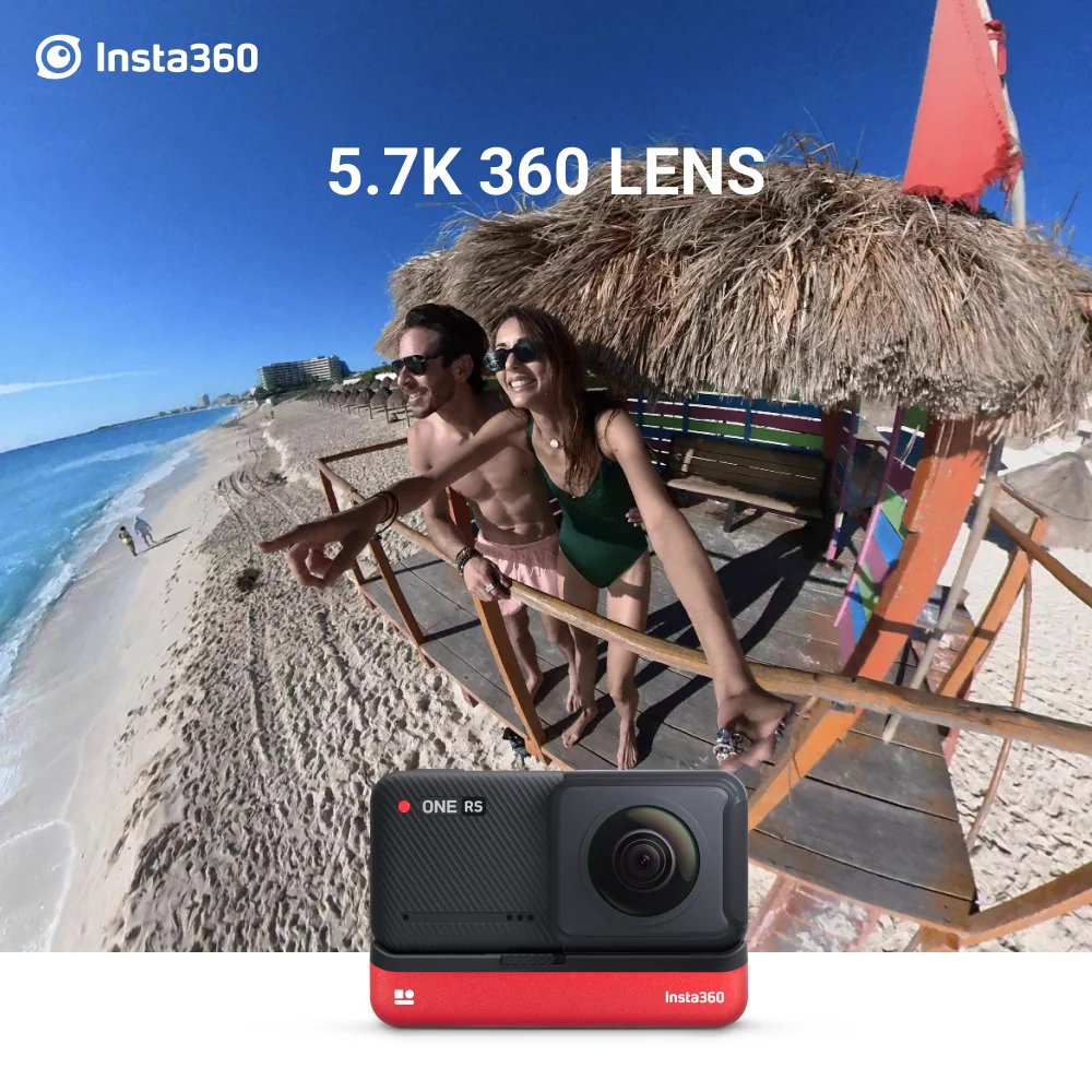 Insta360 ONE RS – Waterproof 4K 60fps Action Camera & 5.7K 360 with Interchangeable Lenses Twin/ 1-Inch/ Edition |