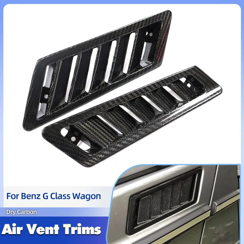 

Автомобильные передние вентиляционные крышки Prepreg Dry Carbon для Mercedes Benz G Class Wagon W463 G55 G63 G65 AMG 2004-2018 накладка на крыло