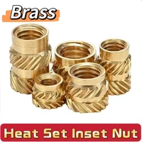 brass heat set knurled thread insert nuts for 3d print embed parts hot melt inset plastic m2 m2 5 m3 m4 m5 m6
