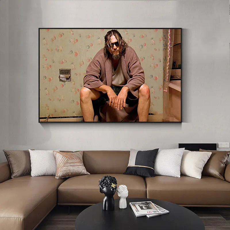 Большой плакат Lebowski с изображением парня настенная Картина на холсте винтажная