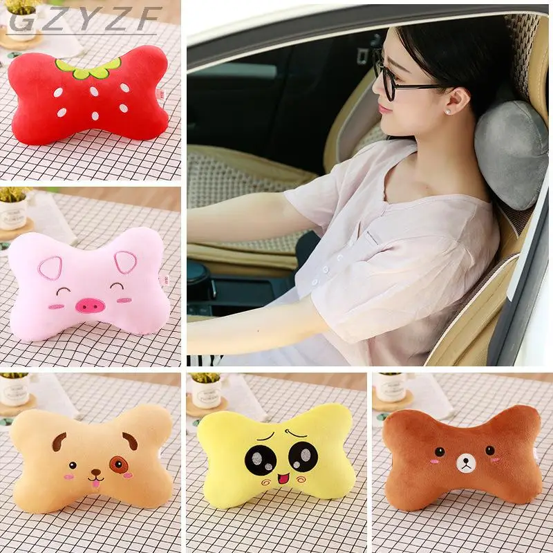 

Cartoon Cute Animal Car Neck Pillow Travel Pillow Auto Seat Cushion Cover Head Support Headrest Interior Accessories Pad