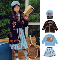 korea kids 2022 sweater sweatshirt dress for kids girls boys knit dog print sweater skirt fashion childrens clothing