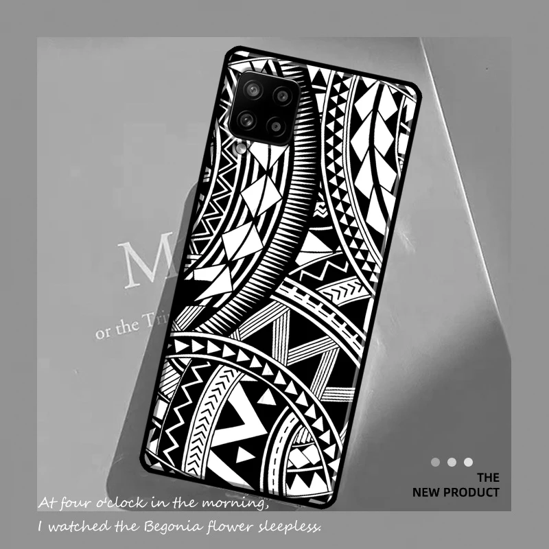 Фото Чехол с этническим узором Майори, Полинезии, Самоа для Samsung Galaxy A16 A26 A36 A56 A54 A34 A14 A15 A35 A55 A52 A32 A13 A33 A53 A17 A57 №2