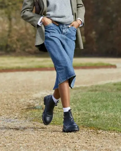 

121563 модная классическая Модная брендовая роскошная дизайнерская женская модная синяя повседневная юбка с высокой талией джинсовая юбка