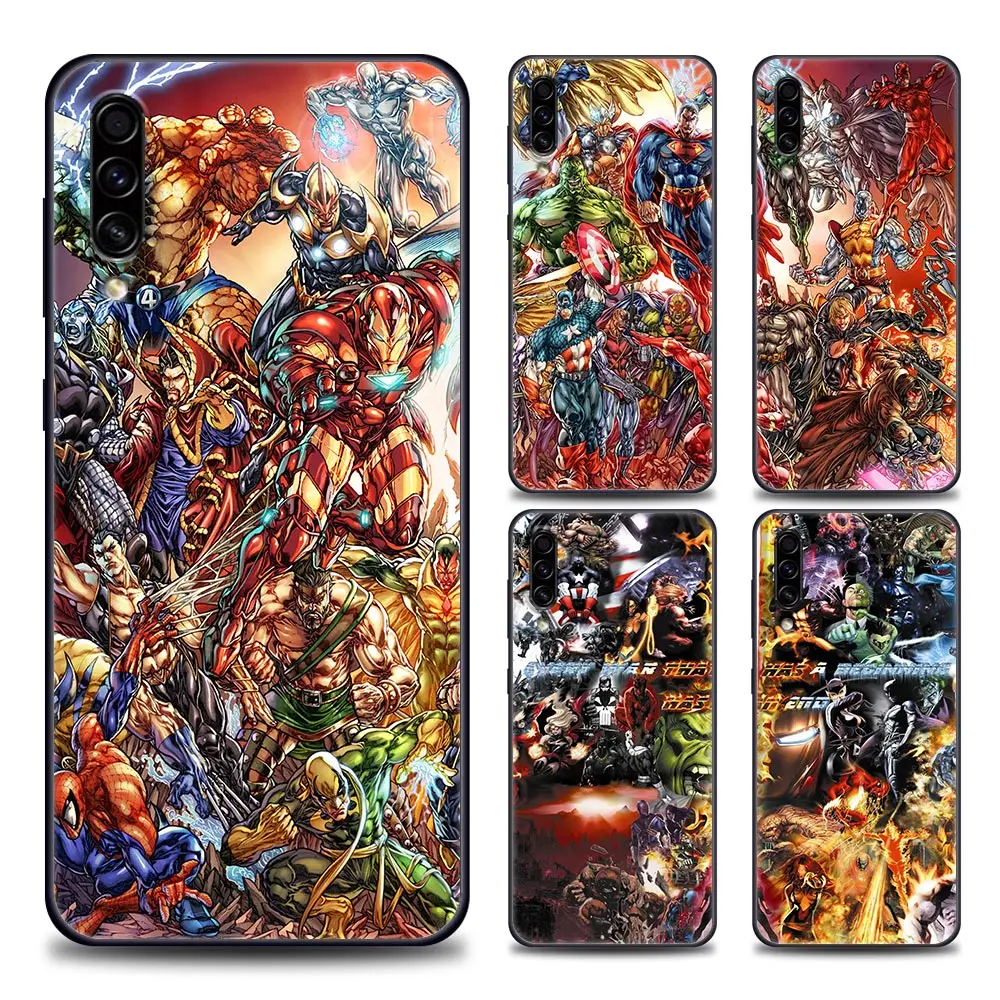 

Marvel Avengers Cartoon Black Soft Phone Case For Samsung Galaxy A90 A80 A70 A70S A60 A50 A40 A30 A30S A20S A20E A10 A10E Fundas