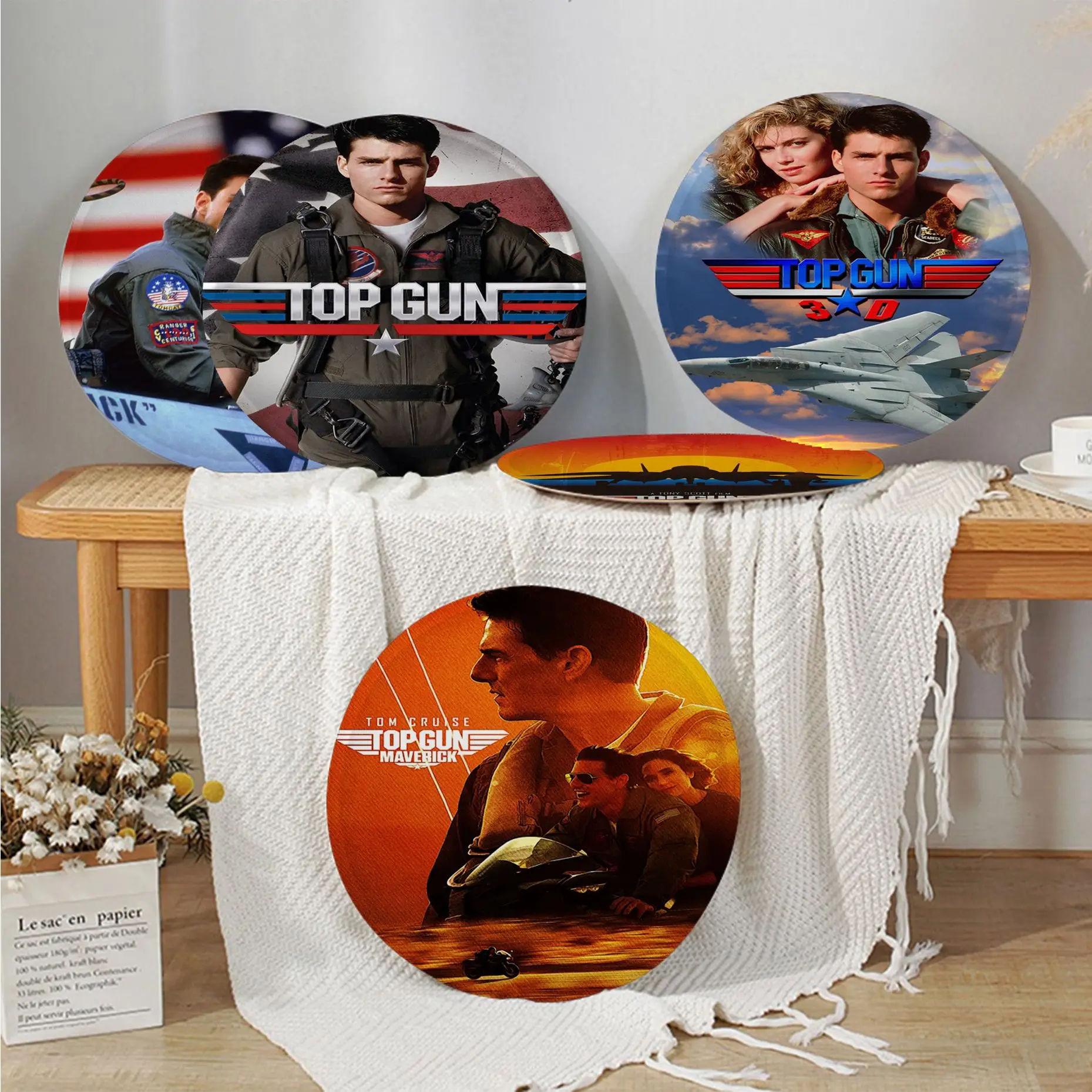 

Top Gun Tie Rope Sofa Mat Dining Room Table Chair Cushions Unisex Fashion Anti-slip Cushions Home Decor