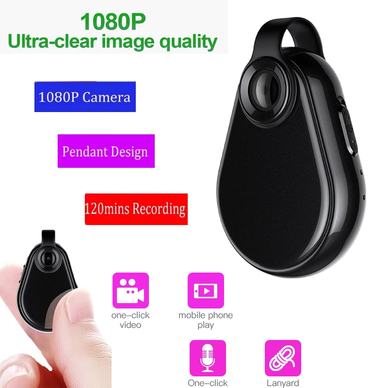 

Новинка 1080P HD портативный мини брелок ожерелье подвеска камера DV DVR видеорегистратор портативная спортивная видеокамера Поддержка 64 Гб TF ка...