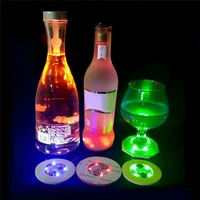 5pcsset for party led coaster light up drink bottle cup pad holder wine liquor bottle coaster for bar club atmosphere light