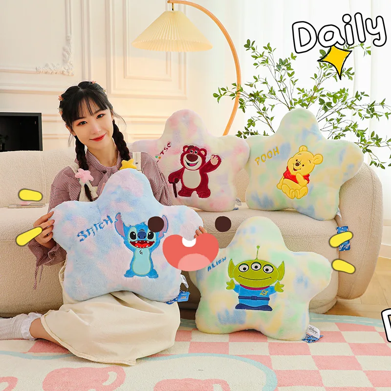 

50cm Disney Stitch Alien Winnie Pillow Cute Cartoon Soft Chair Cushion Bedroom Home Decorative Pillows Sofa Cushions Gifts