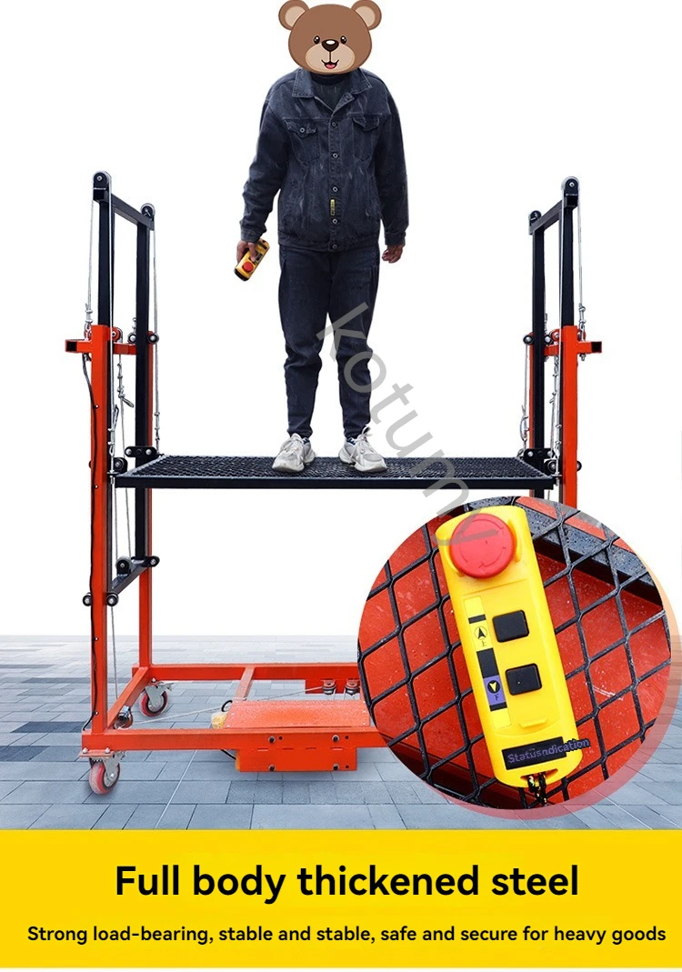 Электрические подъемные леса с дистанционным управлением мобильный подъемник