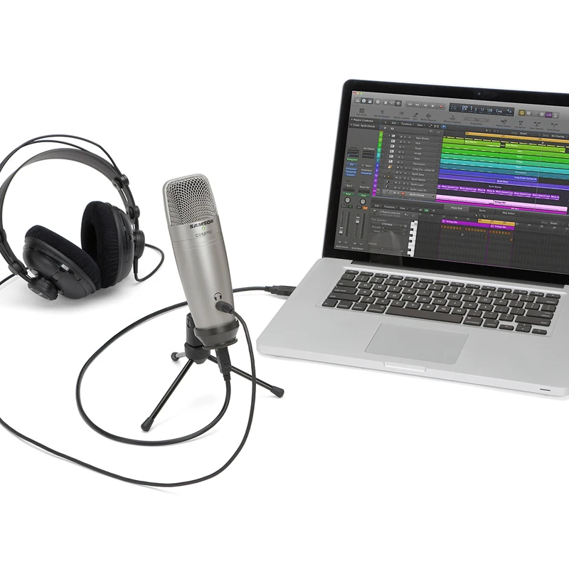 Профессиональный конденсаторный микрофон Samson C01U Pro Студийный с мониторингом в