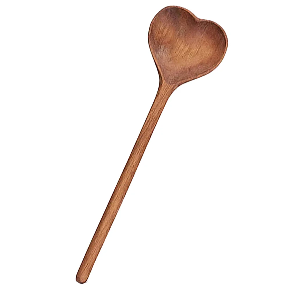 

Spoon Heart Love Shaped Serving Spoons Wooden Stirring Dinner Drink Soup Dessert Coffee Baking Wood Mixing Teaspoons Measuring