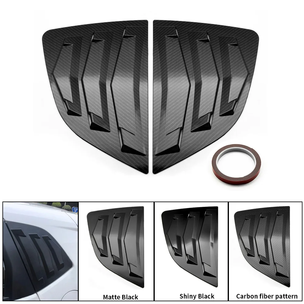

Quarter Window Louvers Rear Spoiler Panel For Honda FIT GK5 Jazz Hatchback 2014-2018 Decoration Bonnet Vent Sticker 2 pcs/set