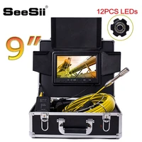 seesii 9 monitor wifi 30m50m pipe inspection video camera ip68 hd 1000tvl drain sewer pipeline industrial endoscope system dvr