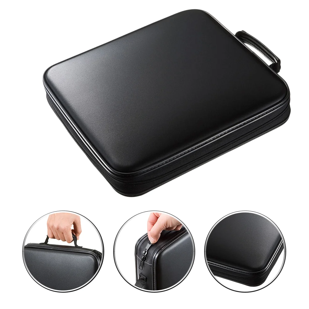 

Capacity CD Storage Box Booklet Binder Wallet Car Mount Dvd Case Holder Organizer Container Built-In Tablets With Zipper