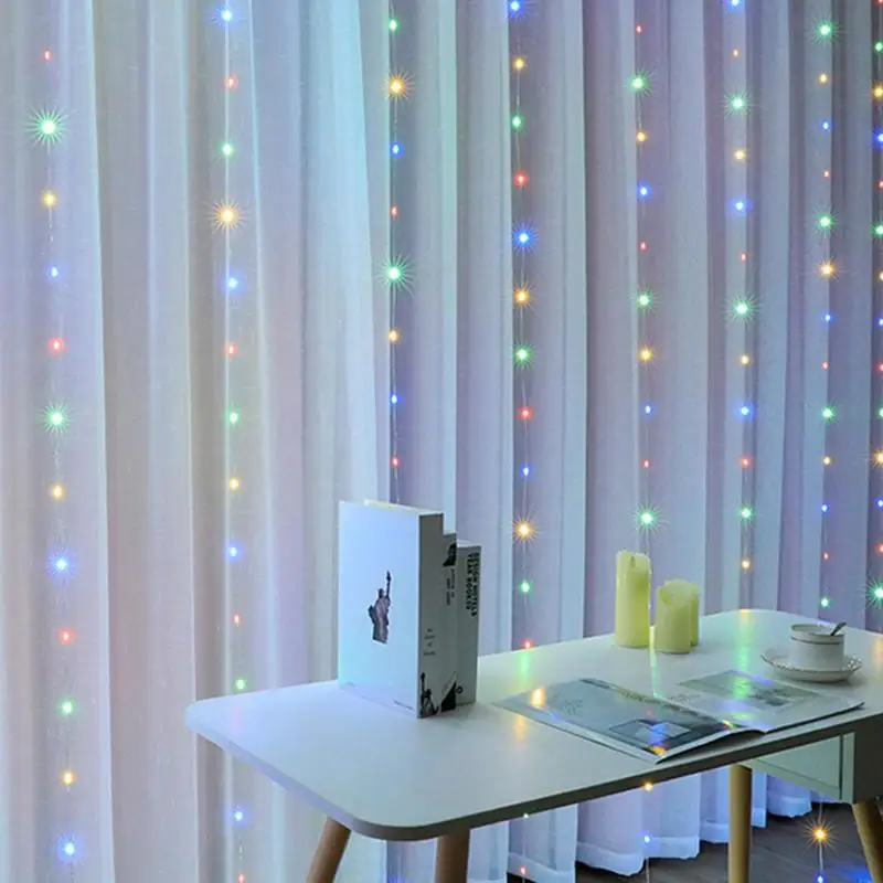 

String Lights Christmas Lights For Windows USB Charging LED Remote Control Copper Wire For Wedding Centerpiece Party Christmas