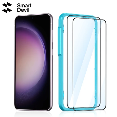 Vidro Temperado SmartDevil para Samsung Galaxy plus + proteção de tela espelhada HD cobertura total proteção contra arranhões S23 S22 A52