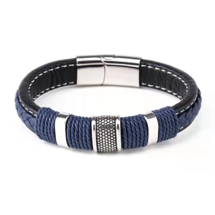 Новый тренд властителя кожаный браслет мужские повседневные очаровательные