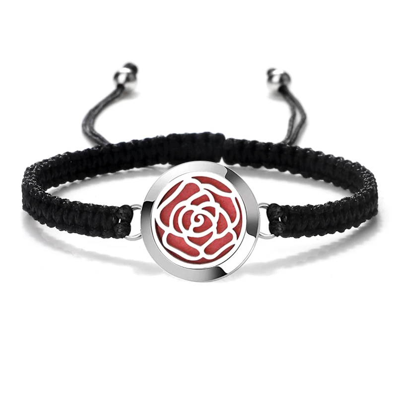 

1PC 20MM Stainless Steel locket Aromatherapy Bracelet Tree of Life Flower Aroma Bracelet Perfume Locket Bracelets