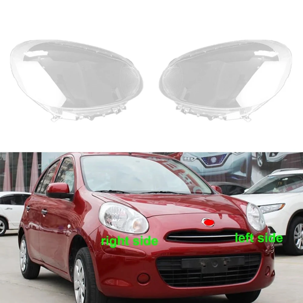

Car Right Headlight Shell Lamp Shade Transparent Lens Cover Headlight Cover for Nissan March 2010-2015