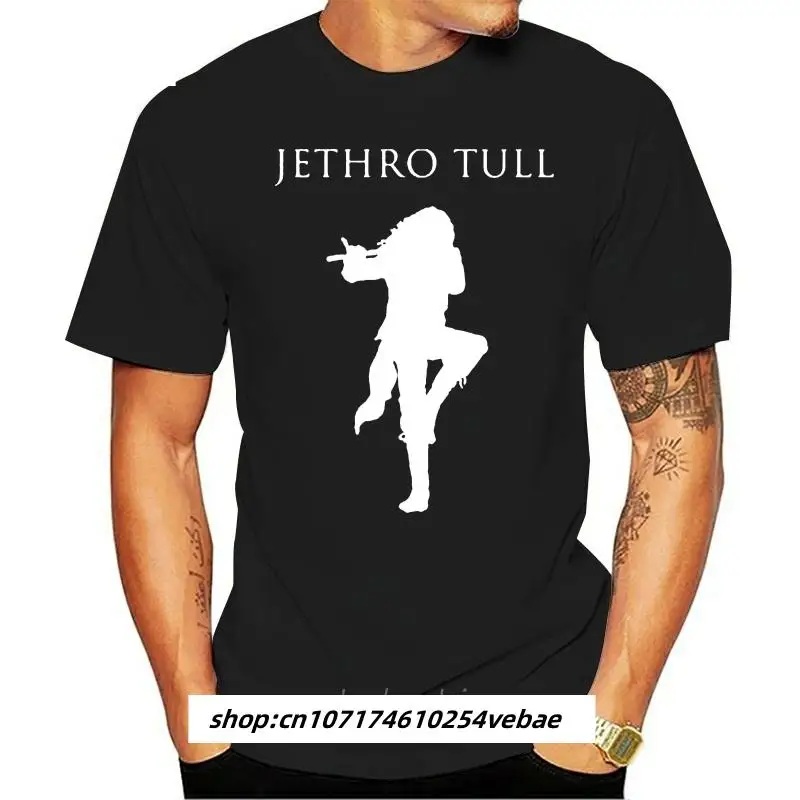 

Черная новая футболка Jethro Tull с логотипом рок-группы, хлопковая футболка, мужская летняя модная футболка европейского размера