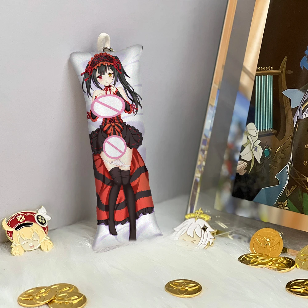 

Tokisaki Kurumi Mini Dakimakura Key Chain Pendant DATE A LIVE Anime Accessories Key Ring Cute Body Pillow Bag Pendants Keyring