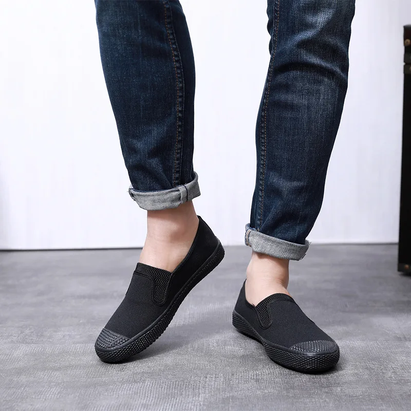 

Liberated construction site work labor insurance training wear-resistant non-slip casual one pedal men's black labor shoes