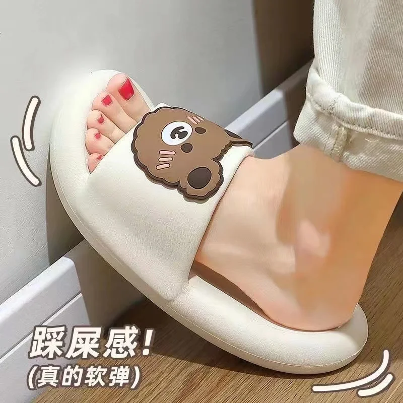 Summer Womens Slippers Cute Cartoon Flip Flops Anti-Slip Indoor Bathroom Sandal Slippers EVA Sofa Sole Soft Lightweight Sandals