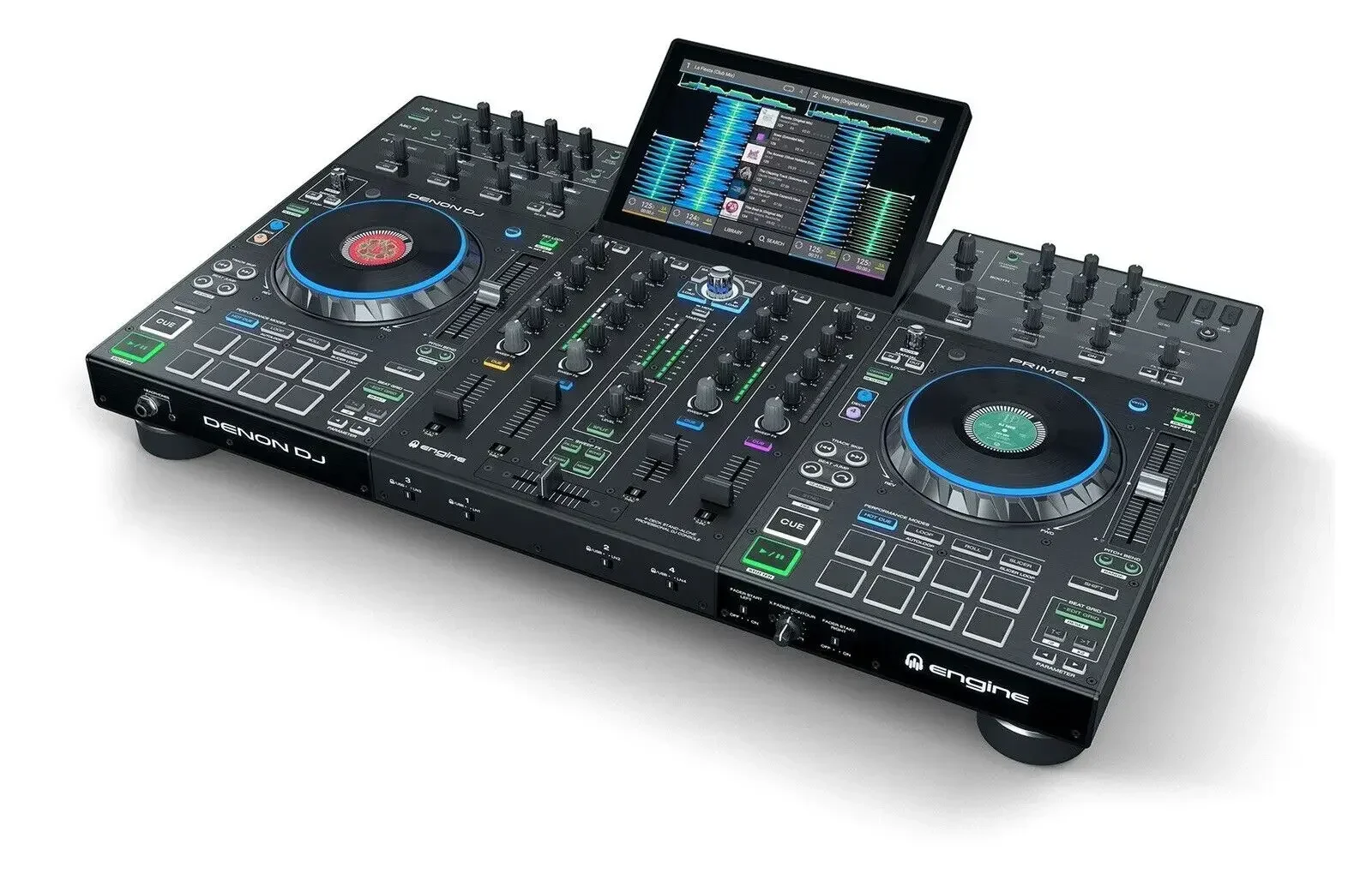 Летняя скидка 50% ГОРЯЧИЕ РАСПРОДАЖИ НА Denon DJ PRIME 4 Автономный 4-дековый 10-дюймовый