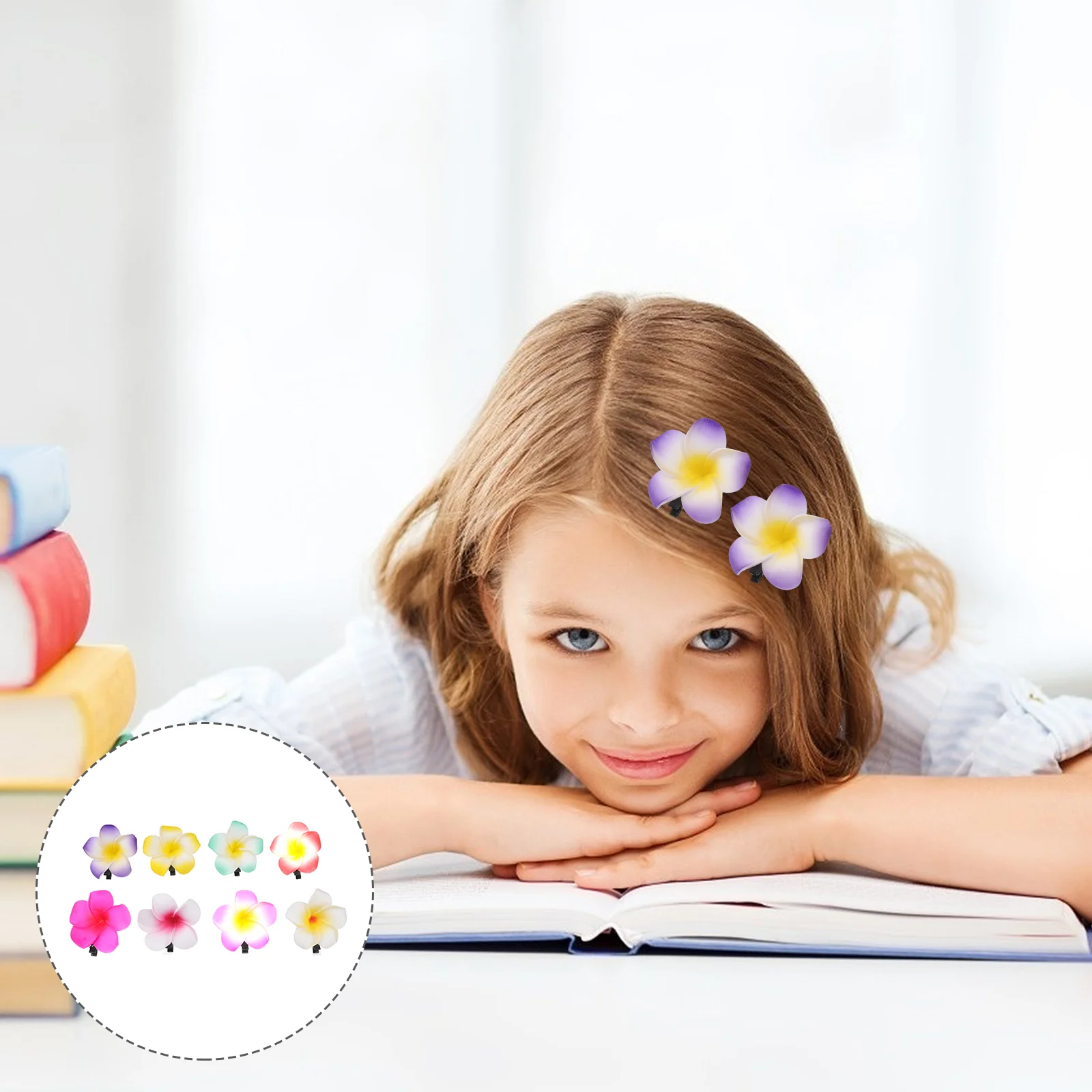 

Hair Flower Clips Clip Hawaiian Plumeria Accessories Foam Beach Flowers Tropical Party Accessory Hibiscus Hairpin Hairpins Pin