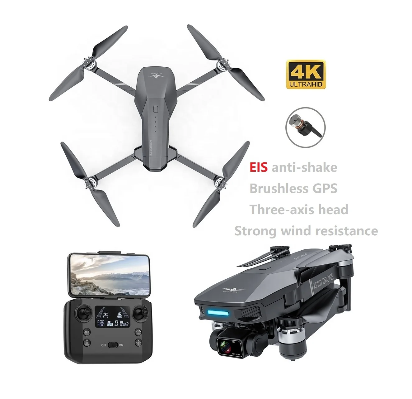 

Trend Repeater 4K Camera KF101 Shake Brushless GPS 3-Axis Gimbal Quadcopter 5G WIFI RC Drones Toy For Gift Kf101 Max Drone
