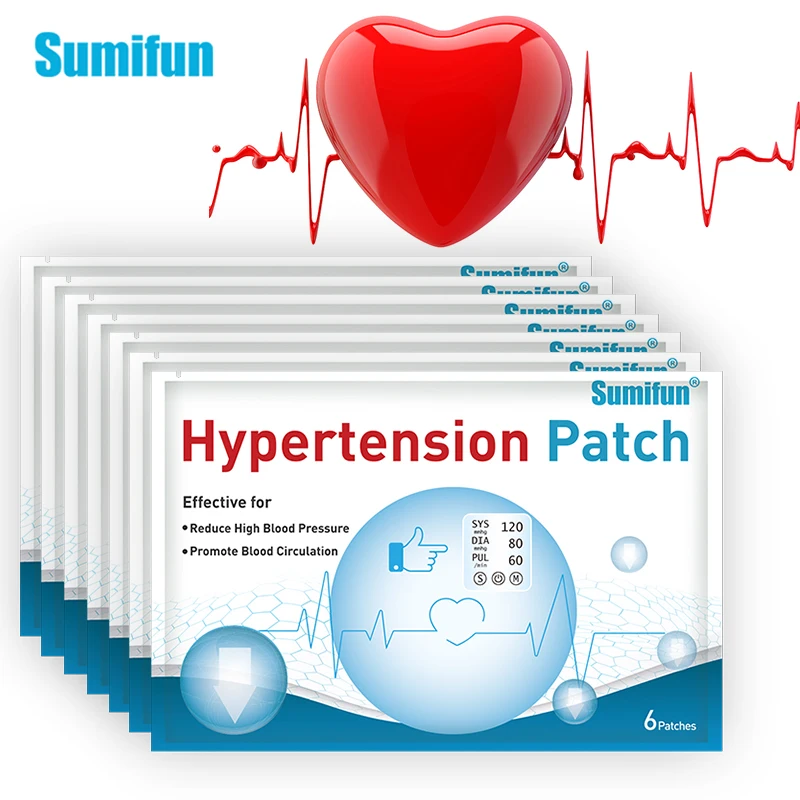 

6/18/24/36pcs Chinese Medicine Hypertension Patch Reduce Control High Blood Pressure Patches Clean Blood Vessel Medical Plasters