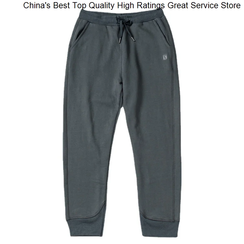 

Pants Amekaji Vintage Heavyweight Knitted Men Winter New Elastic Waist Old Fleece Sport Sweatpants American Casual Feet Trousers