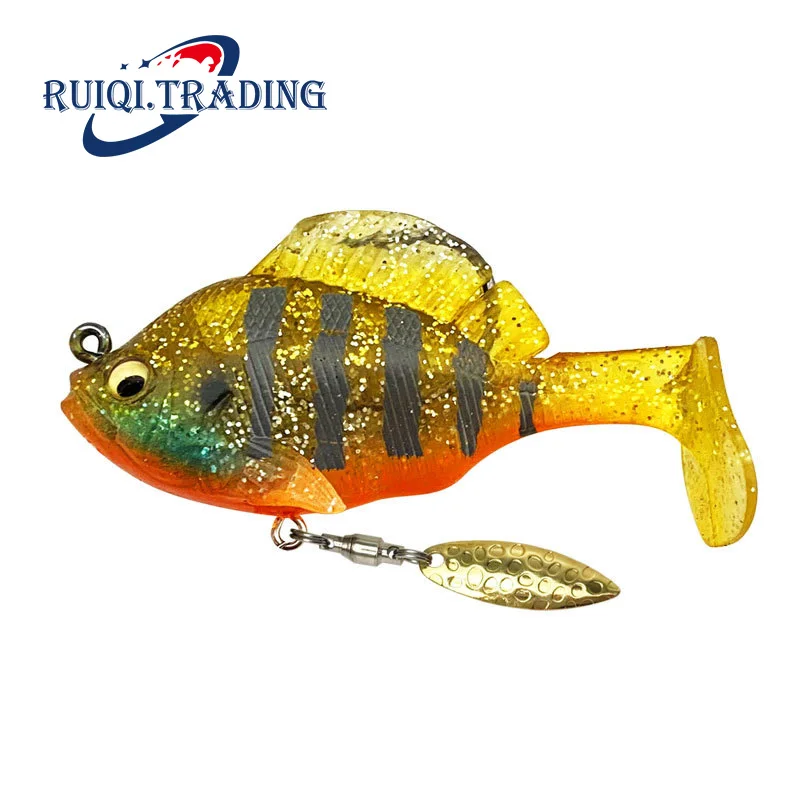 Fishing Lures Rotating Sequin Soft Bait T-tail 18g/24g Fish Hooks Wobbler Tackle Crankbait Artificial Hard Bait Fishing Tackle