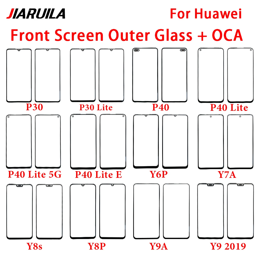 Новый внешний экран для Huawei P30 P40 Lite E Y6P Y7A Y7P Y8P Y8S Y9 Передняя Сенсорная панель