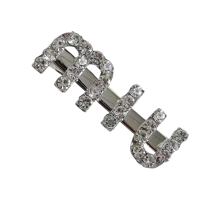 Заколки для волос с надписью серебряные заколки расклешенные зажим Винтажные