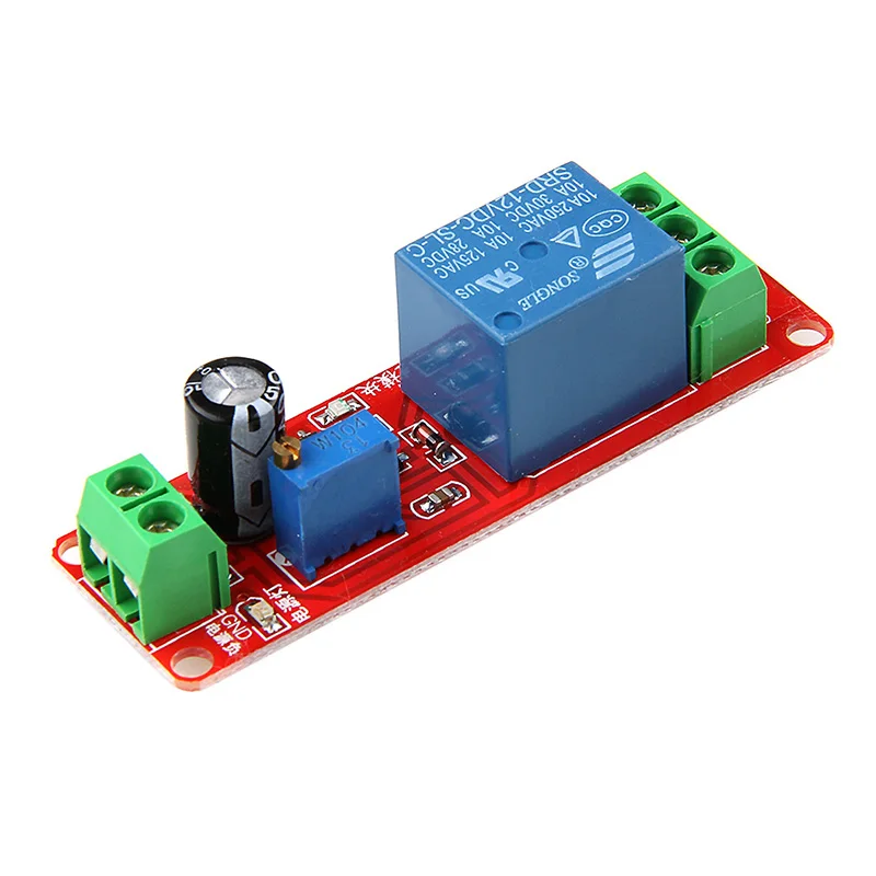 

12V NE555 Oscillator Delay Adjustable Timer Relay Switch Module 0-10 Second
