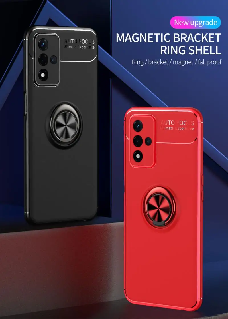 

Противоударный чехол для OPPO A92S A93 A93 5G A96 5G A97 5G A94, мягкий силиконовый металлический кольцевой чехол-подставка для телефона OPPO A94