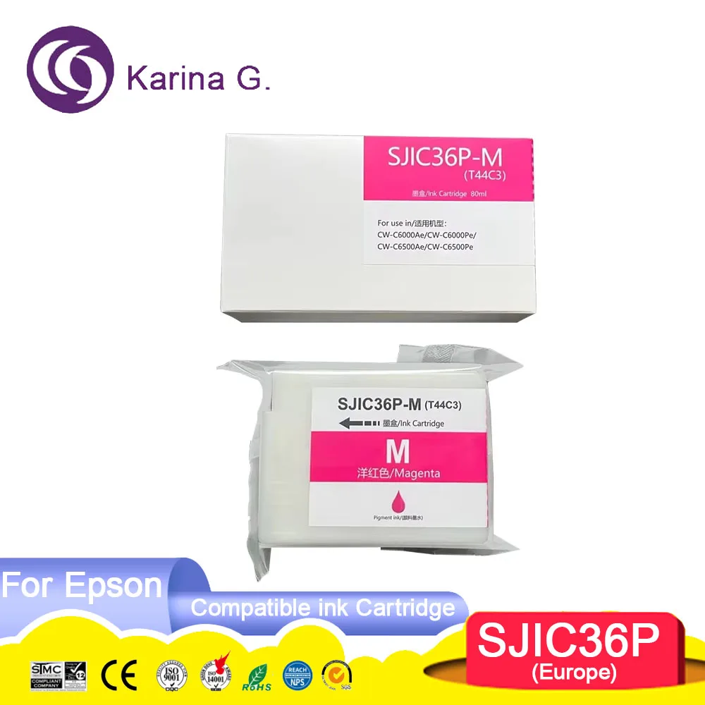 SJIC36 SJIC36P T44C1 T44C2 T44C3 T44C4 C13T44C140 Совместимые картриджи для принтера цветных этикеток