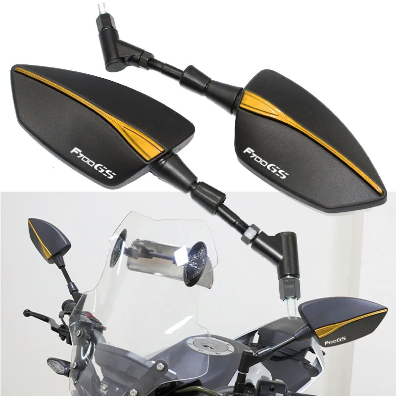 

For BMW F700GS F800GS F800R High Quality Motorcycle Rearview Side Mirrors Universal 8MM 10MM scooter F700/800 GS F800 R