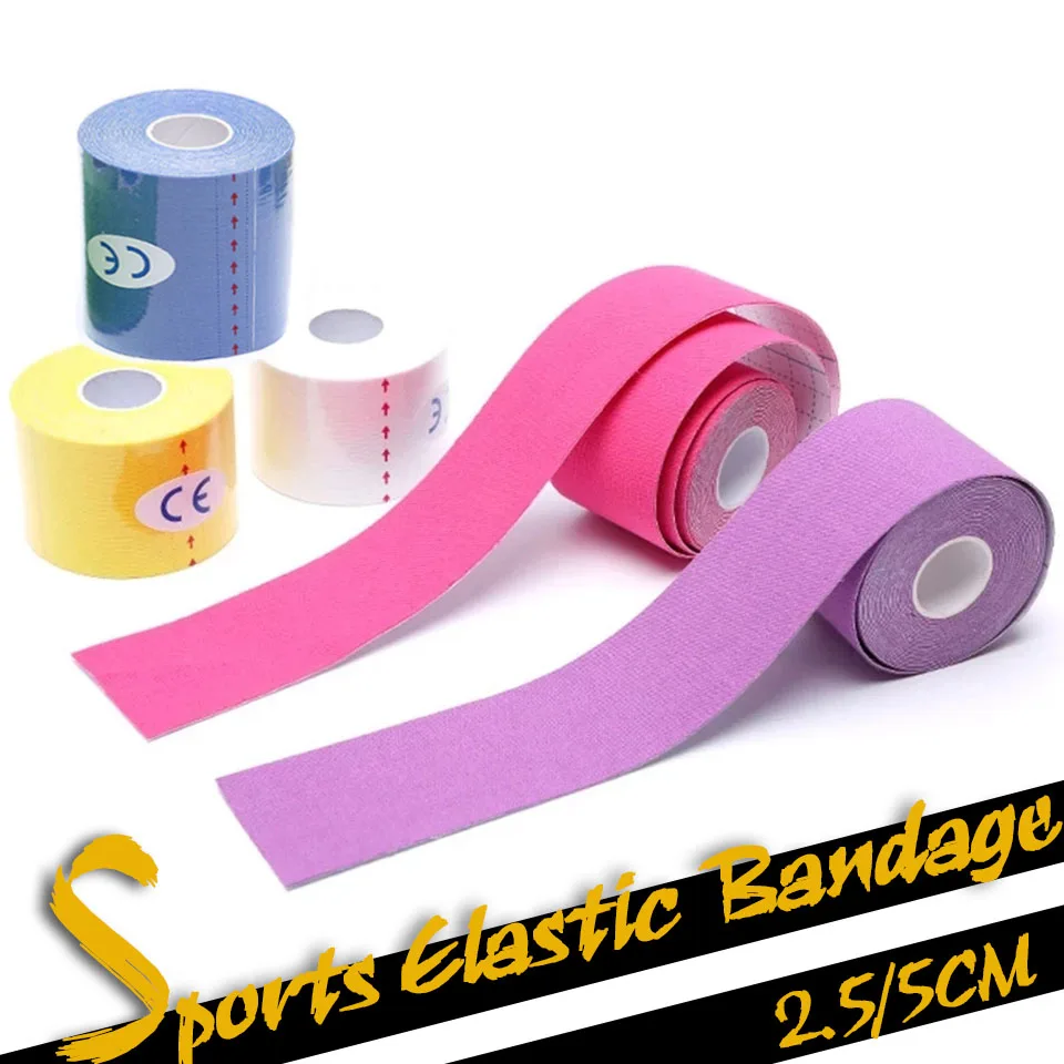 

GOBYGO 5m Waterproof Kinesiologe Tape Kinesiology Tape Sport Taping Strapping Football Knee Muscle Elastic Bandage Fitness