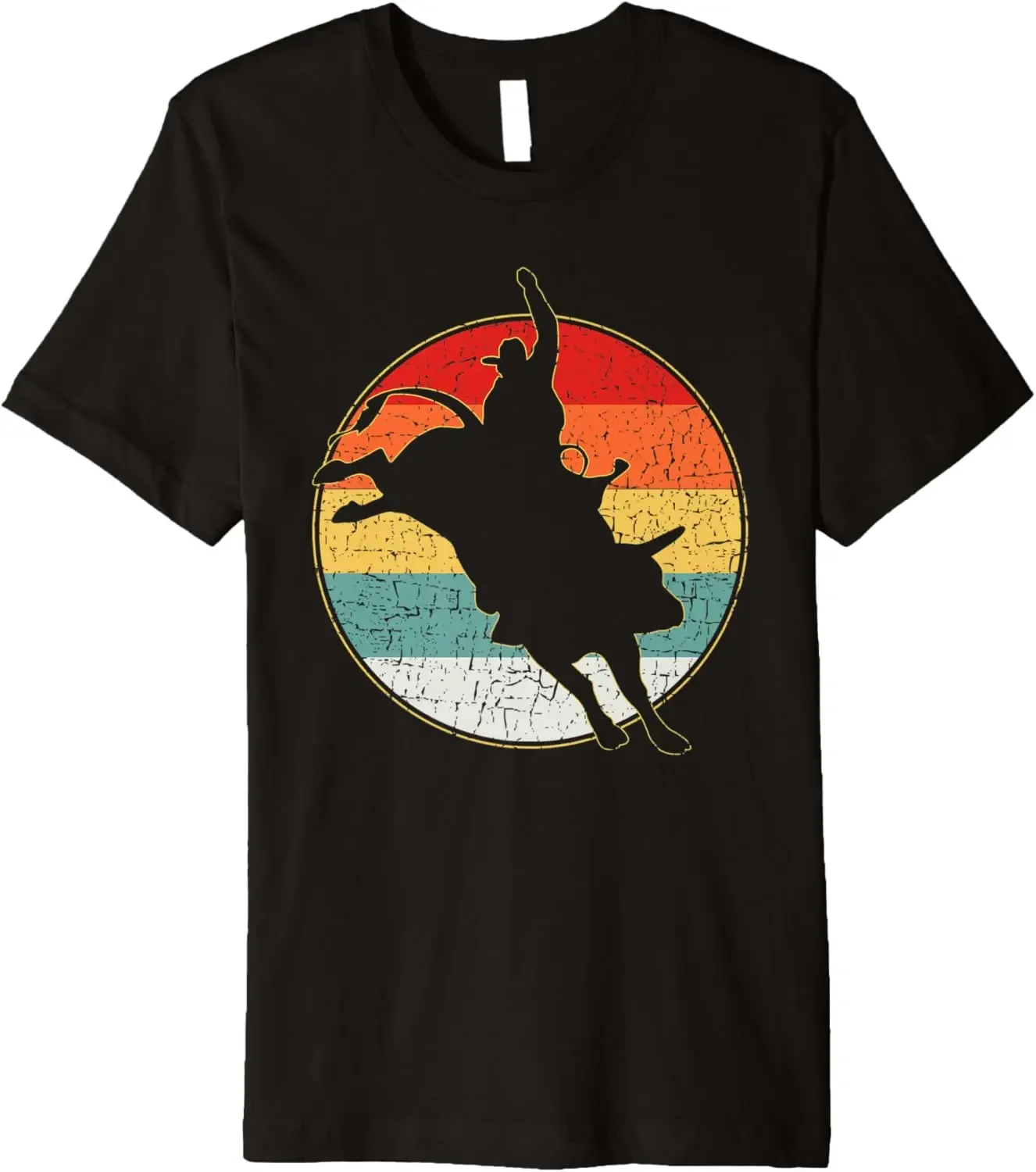 Винтажная футболка премиум класса buking Bull Riding Rodeo Rider