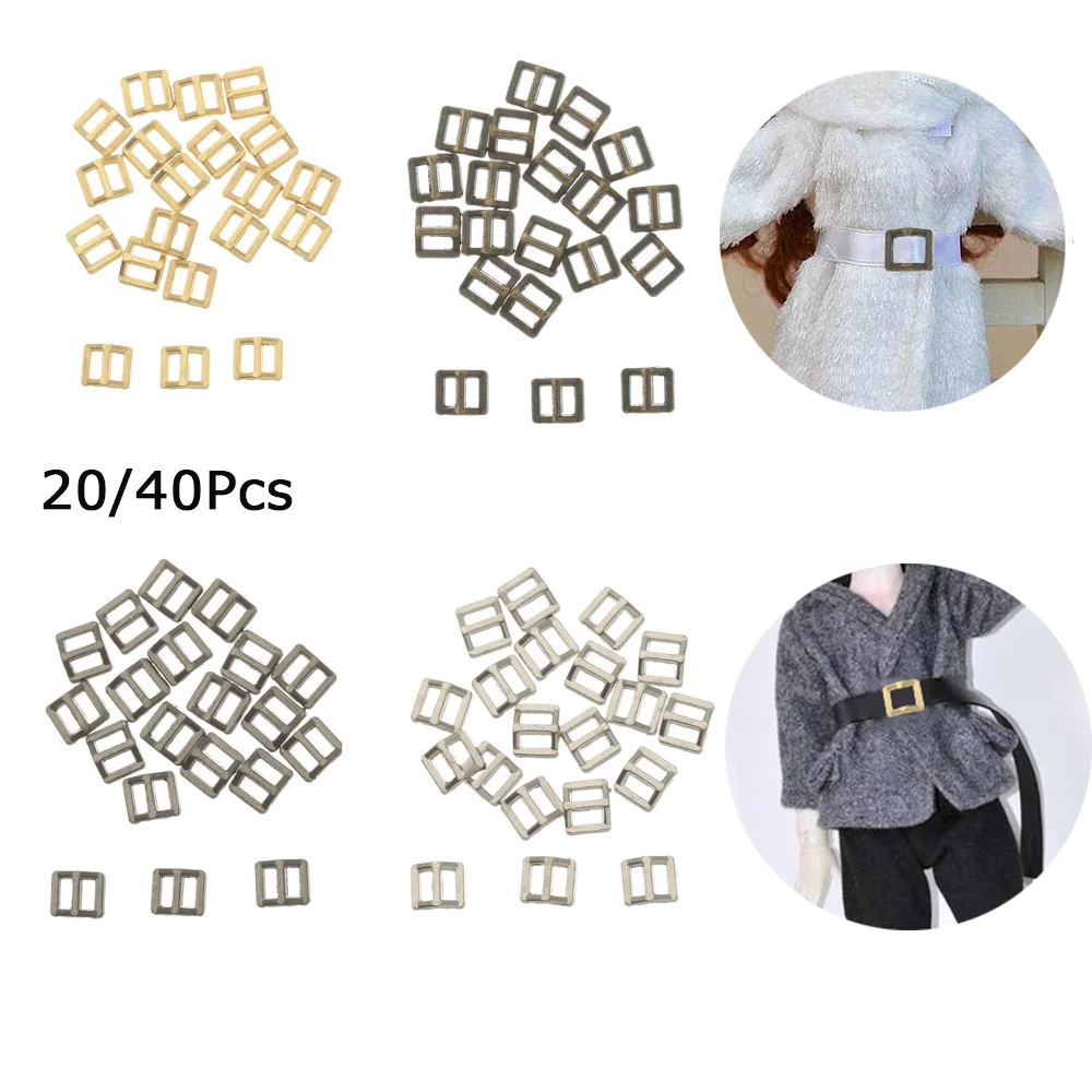 

20/40Pcs 3mm Newest Mini Ultra-small Tri-glide Buckle DIY Dolls Buckles Belt Sewing Buttons Stuffed Toys Doll Bags Accessories