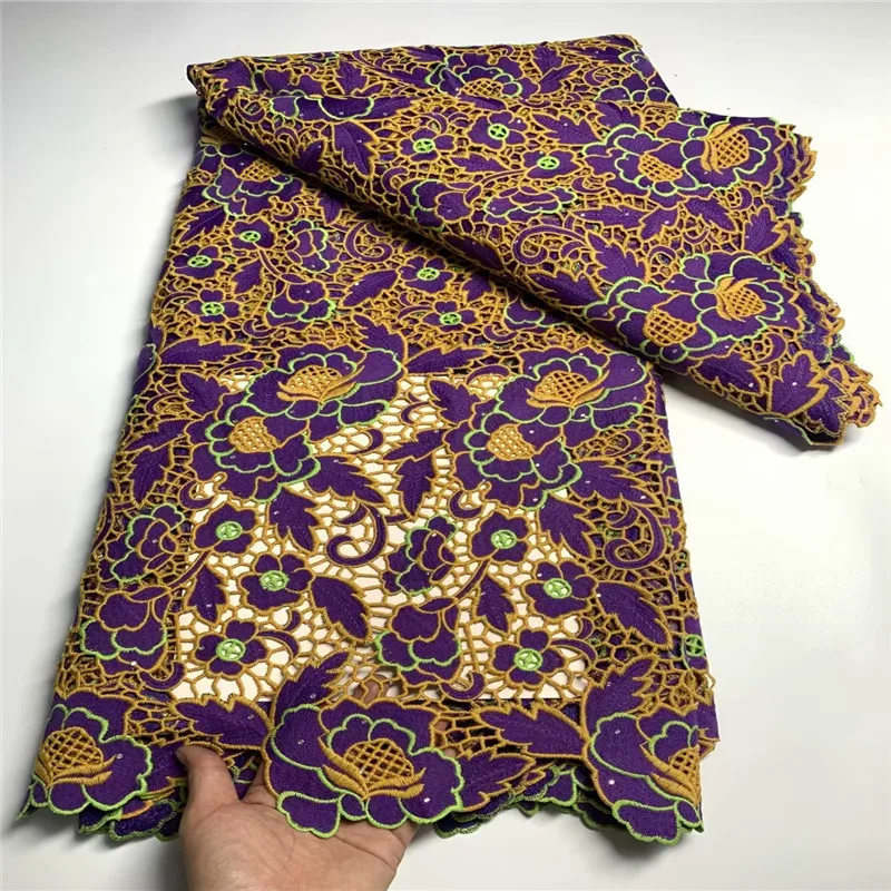 

5 ярдов, горячая Распродажа, французское кружево со стразами, африканский гипюр, тюль, шнур, Кружевная Сетка, вышитая ткань для свадебной вечеринки ZQ080101