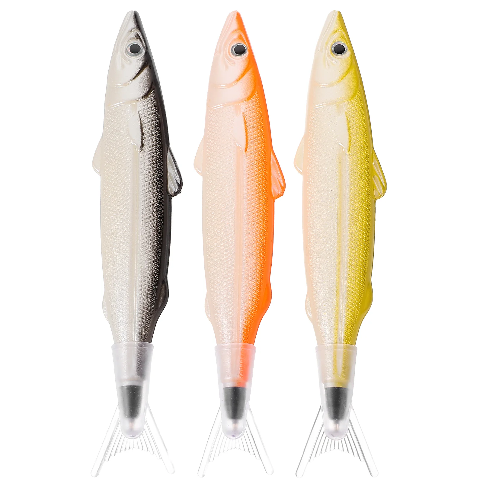 

3 Pcs Brush Pens Fish Shape Ball Advertise Award School Supplies Plastic Nice