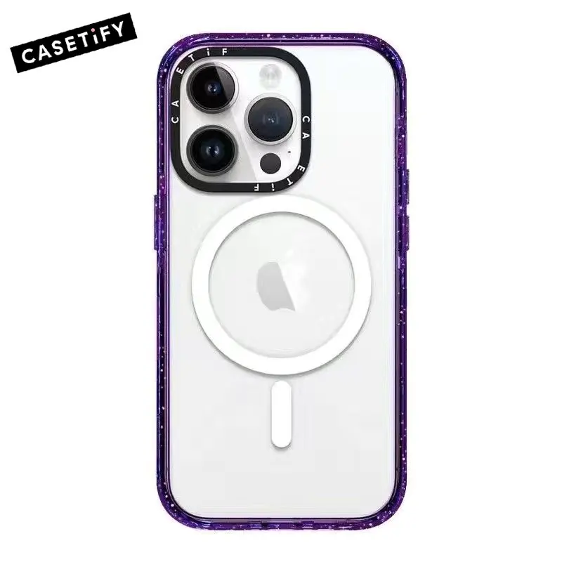 

CASETIFY Original Magsafe Wireless Charging Solid Color Cases for IPhone 11 12 13 14 Pro Max Hard Case Shockproof Back Cover