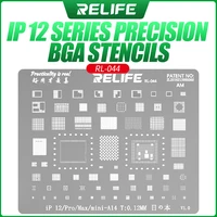relife rl 044 a14 cpu tin planting stencil motherboard bga reballing stencil for ip 1212mini12pro12 pro maxa14 repair tool