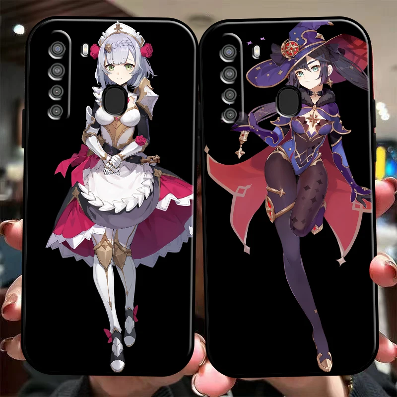 

Genshin Impact Project Game Phone Case For Samsung Galaxy A01 A02 A10 A10S A31 A22 A20 4G 5G Soft Carcasa Back Liquid Silicon