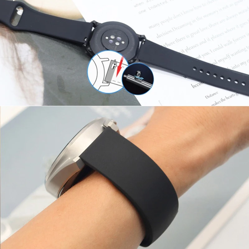 20mm 22mm Band for Samsung Galaxy Watch 4 40mm 5 Pro active 2 Gear s3 accessories correa silicone bracelet HUAWEI GT 2 3 strap